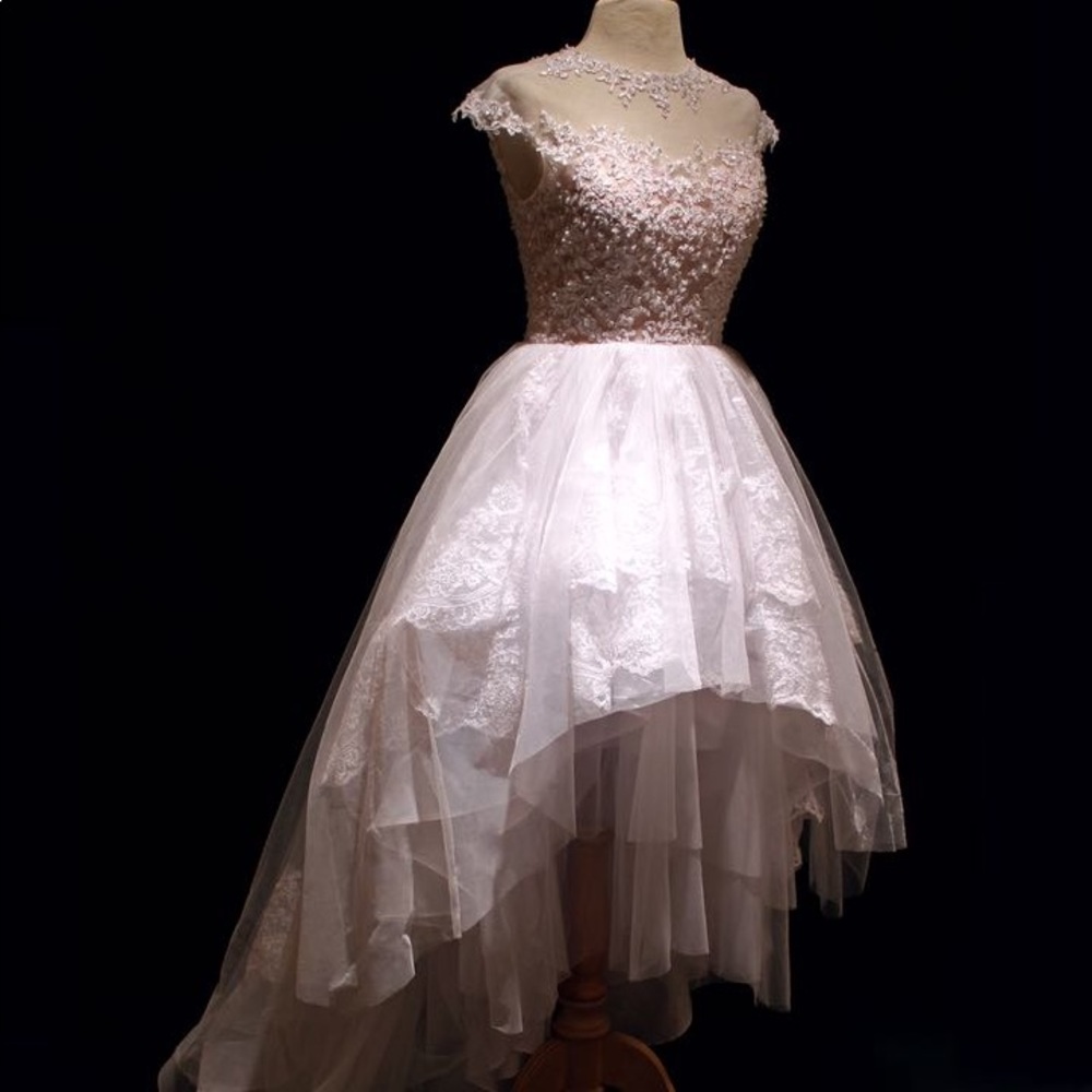High low wedding gown.